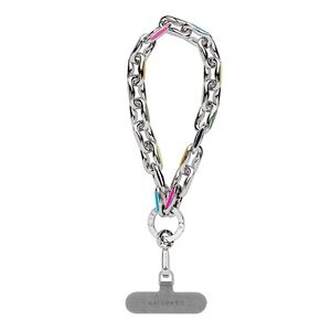 Casetify Rainbow Silver Metal Phone Wrist Strap Charm 🌈
